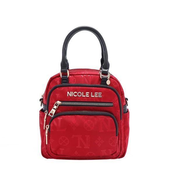 Nicole Lee Red Backpack with Black Accents